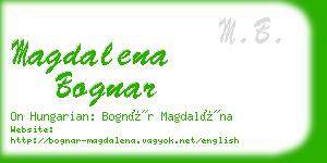 magdalena bognar business card